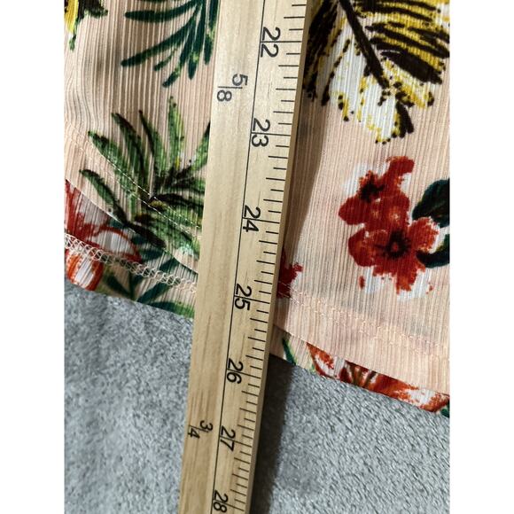 Cure Tropical Lightweight Blouse Tropical Peach Womens Sz S Bell Sleeves - Picture 5 of 6